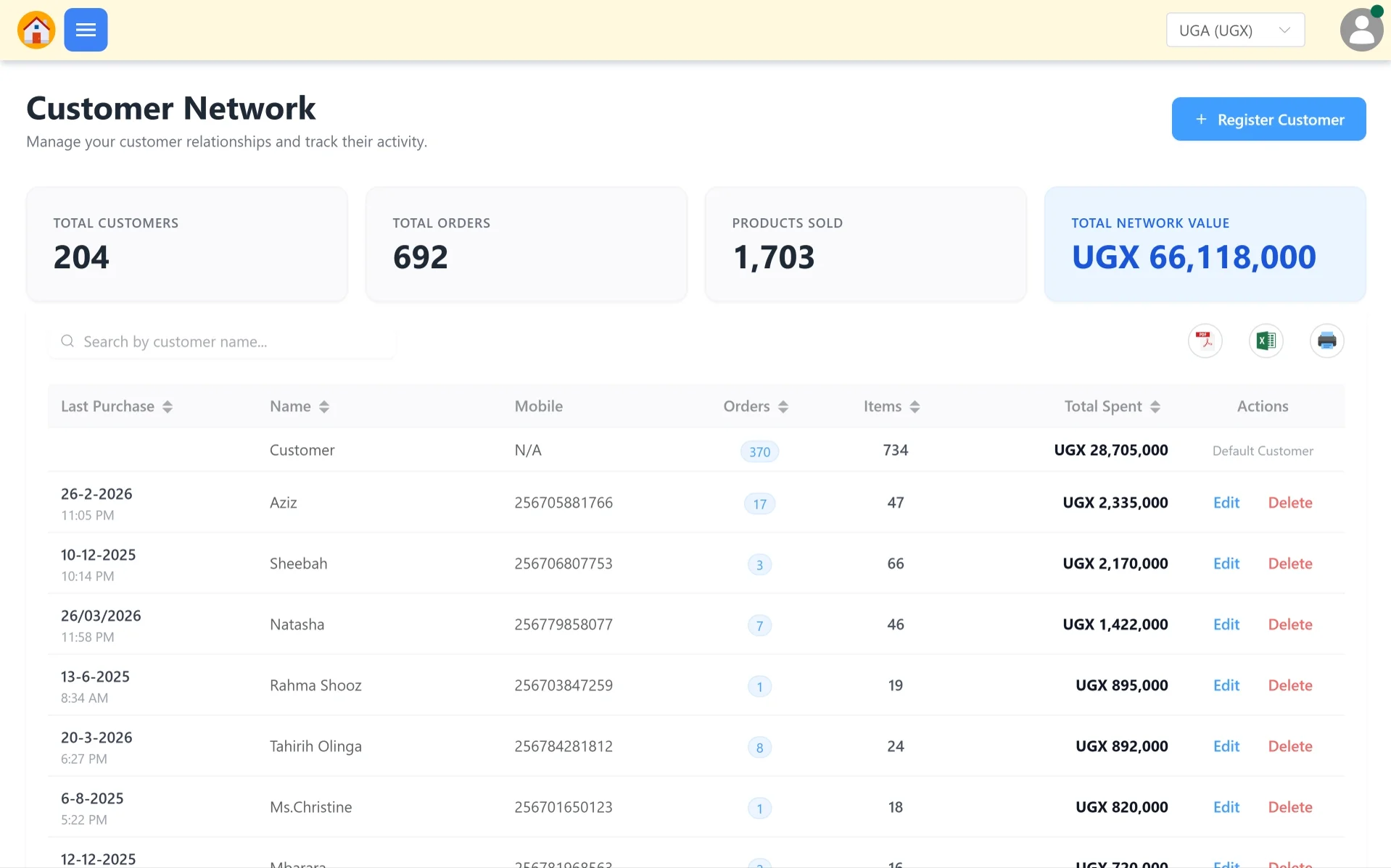 TselevPOS desktop product management screen showing catalog and inventory context for synced retail operations